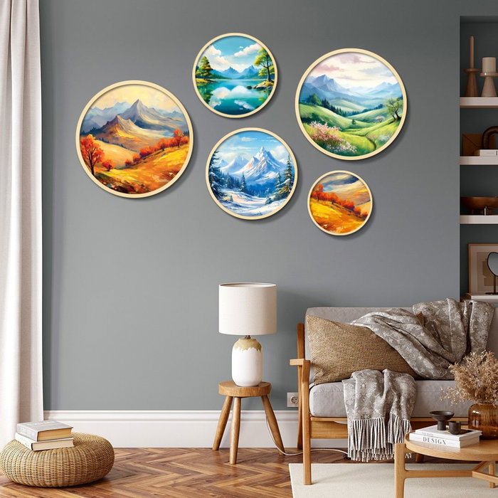 Wallity Yats-26 Conjunto de 5 Cuadros Decorativos Multicolor Wallity Yats-26 Conjunto de 5 Cuadros Decorativos Multicolor